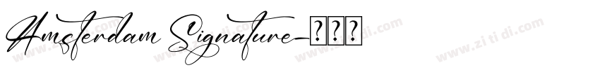 Amsterdam Signature字体转换
